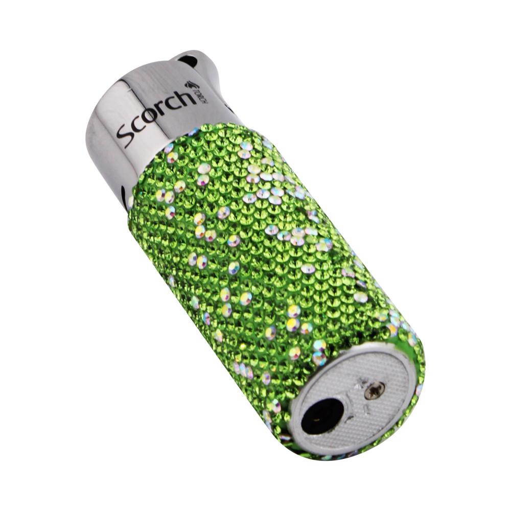 Scorch Shiny Torch Lighter Single Flame-Light Green
