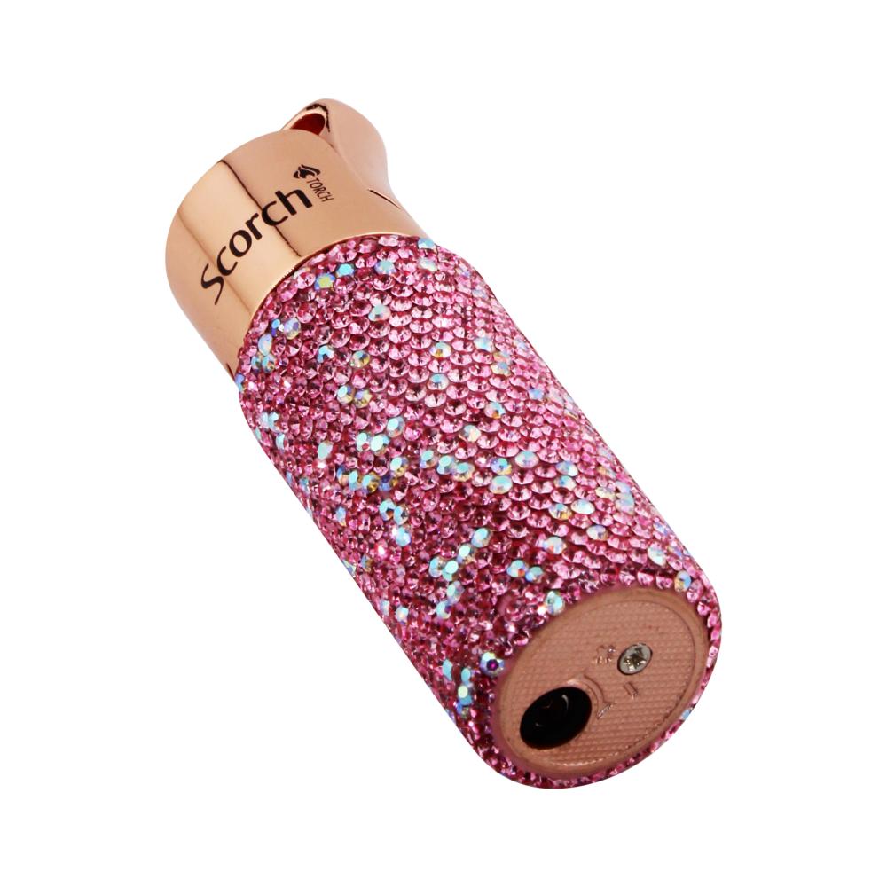 Scorch Shiny Torch Lighter Single Flame-Light Pink