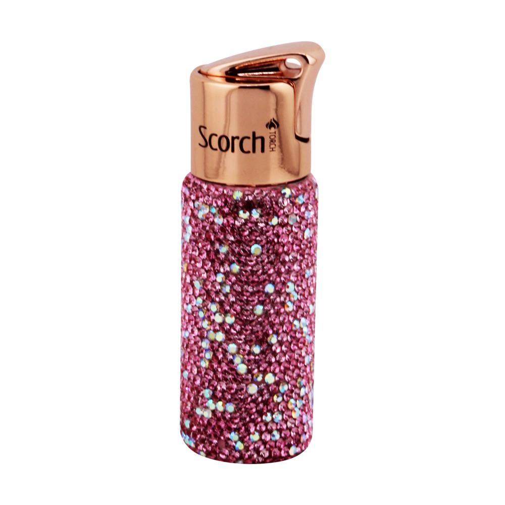 Scorch Shiny Torch Lighter Single Flame-Light Pink