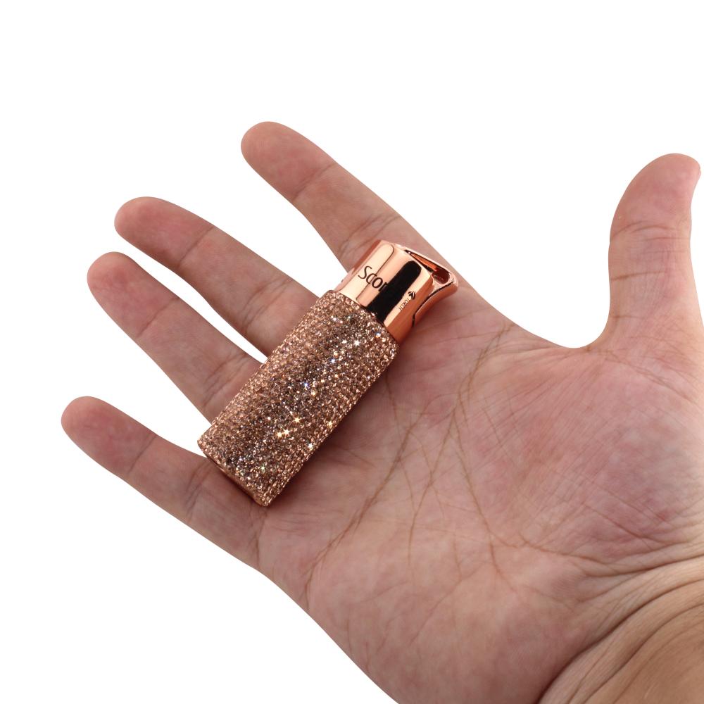 Scorch Shiny Torch Lighter Single Flame-Rose Gold