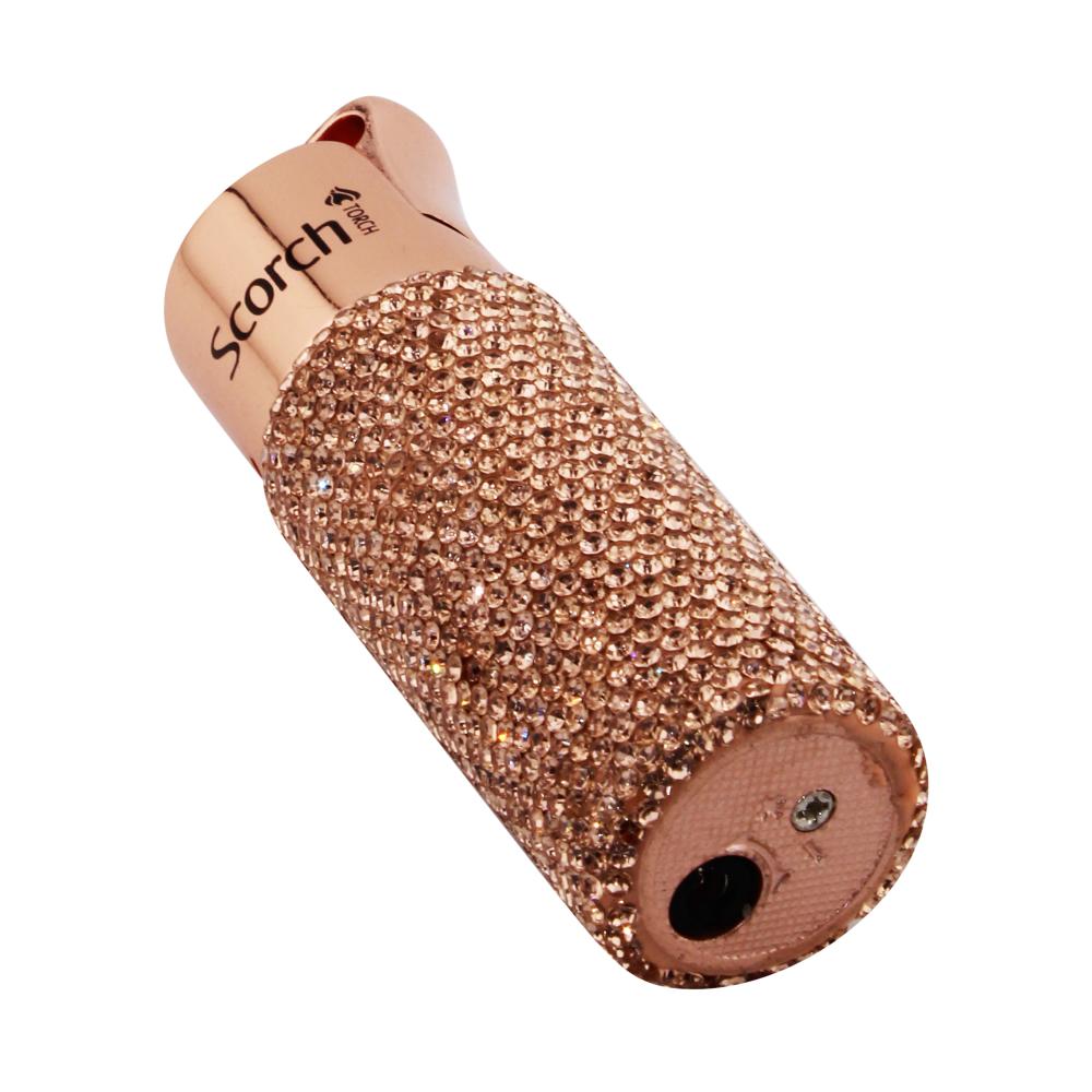 Scorch Shiny Torch Lighter Single Flame-Rose Gold