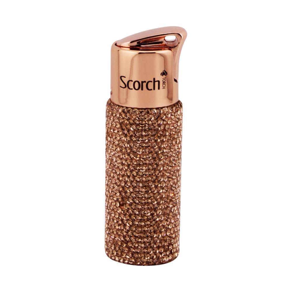 Scorch Shiny Torch Lighter Single Flame-Rose Gold