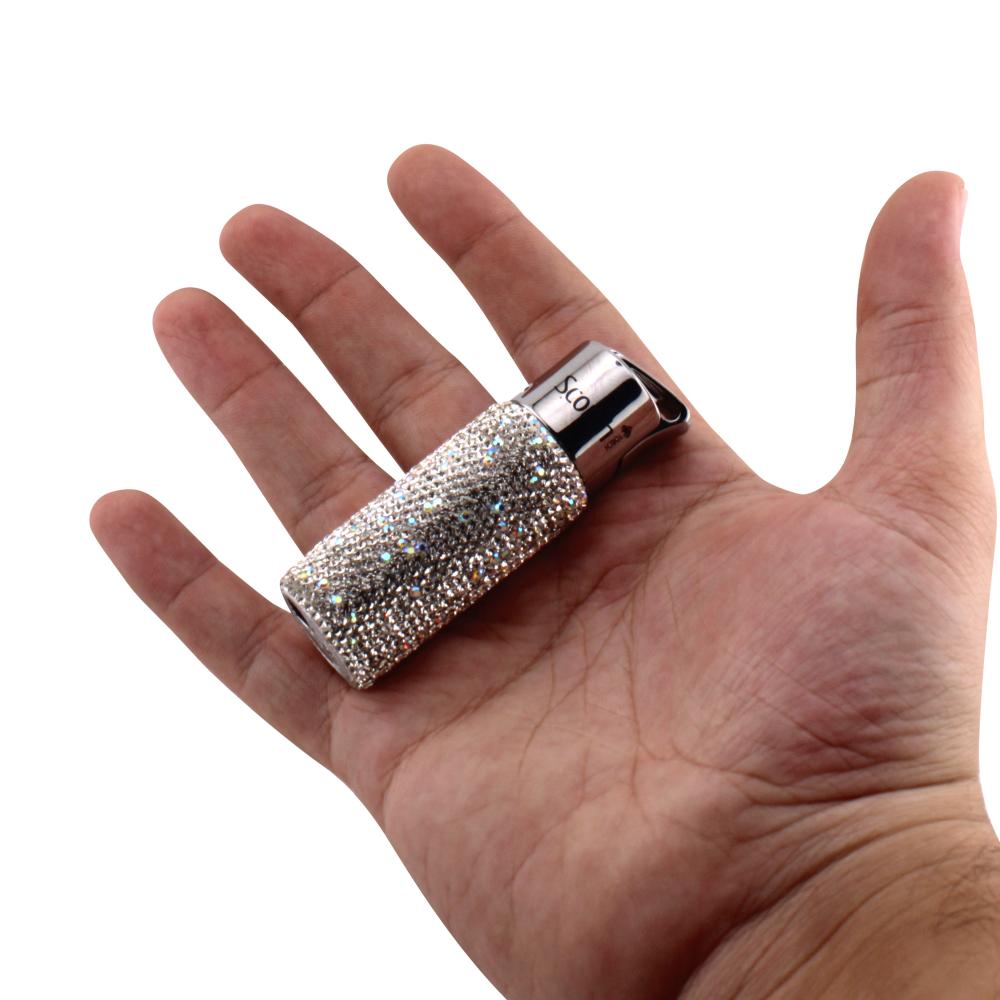 Scorch Shiny Torch Lighter Single Flame-Silver