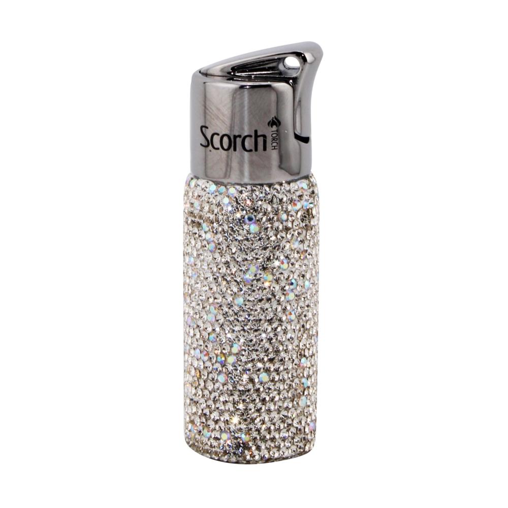 Scorch Shiny Torch Lighter Single Flame-Silver