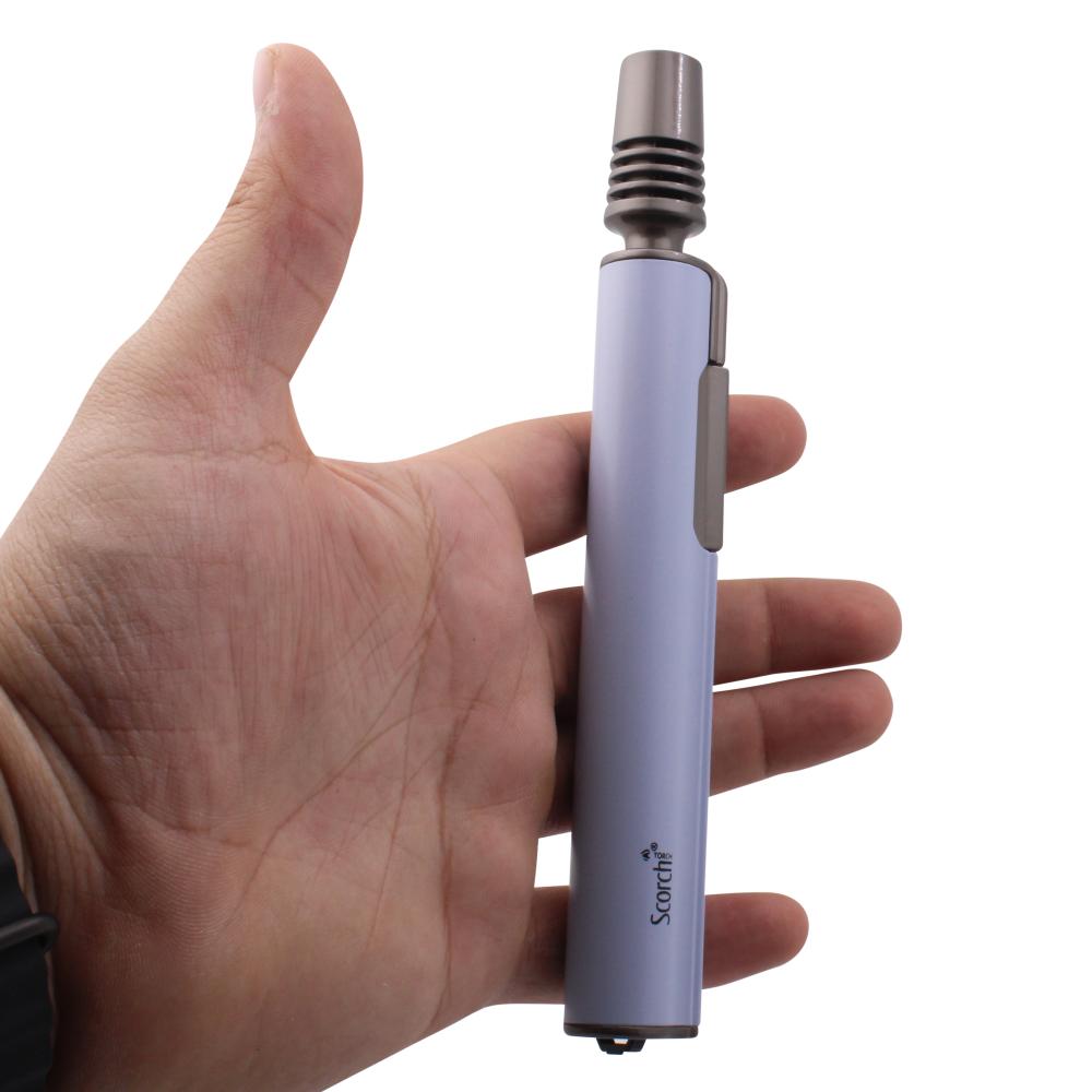 Scorch Slim Single Flame Torch Lighter-Baby Blue