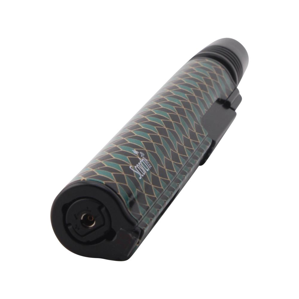 Scorch Slim Single Flame Torch Lighter-Dark Green