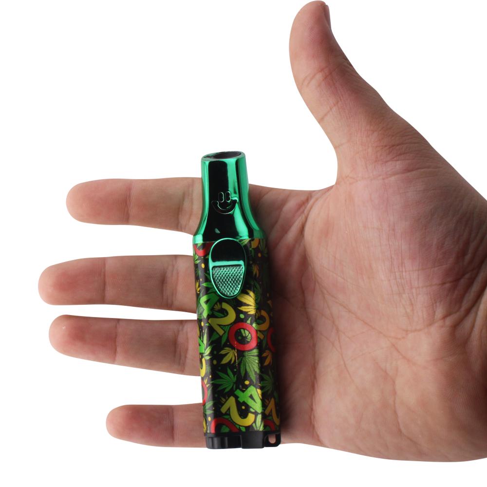 Scorch Smile Torch Lighter Single Flame-Green
