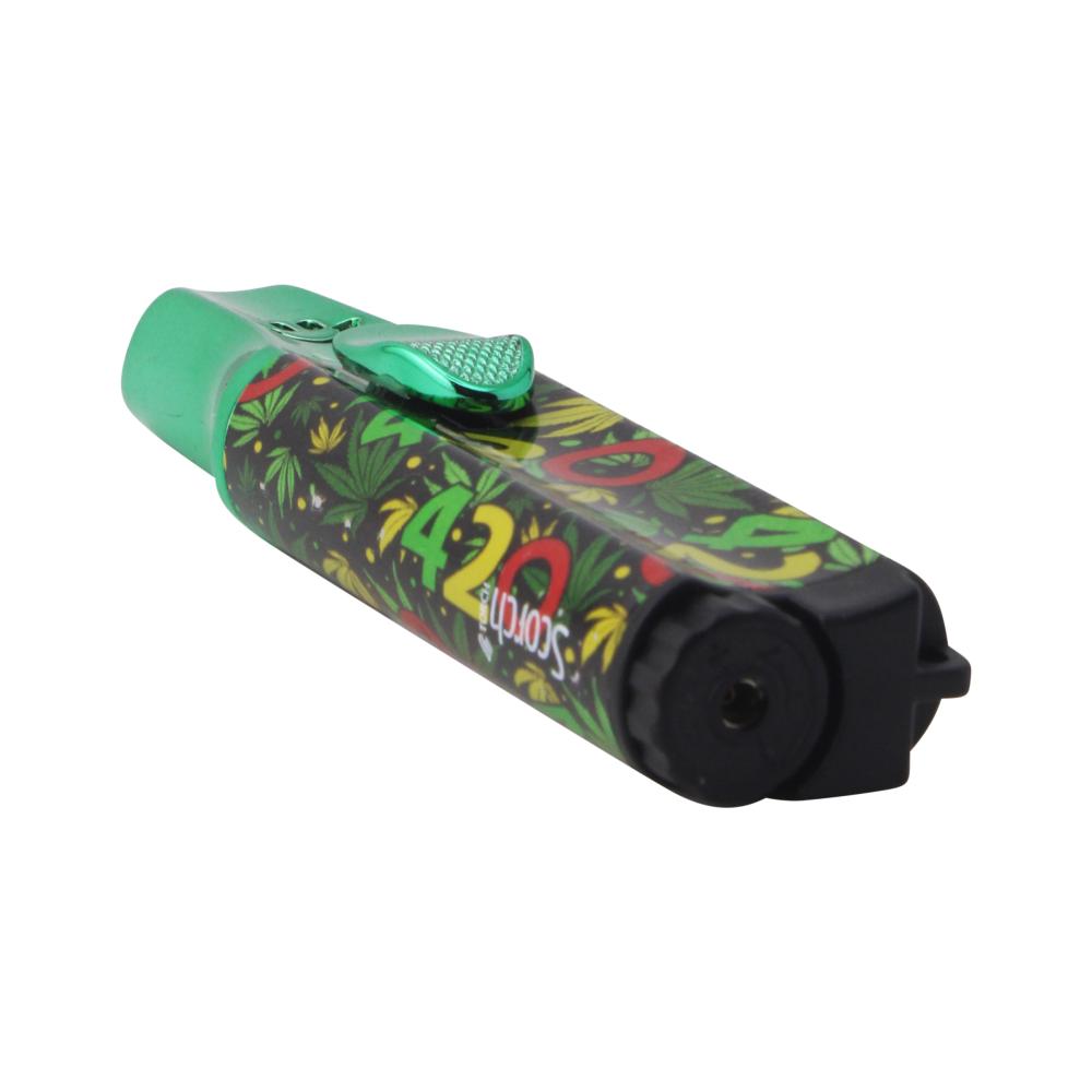 Scorch Smile Torch Lighter Single Flame-Green