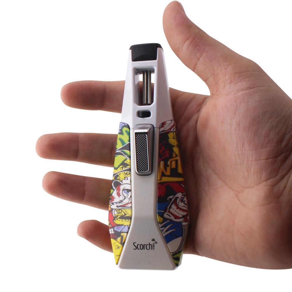 Scorch Trigger Style Torch Lighter Single Flame-White