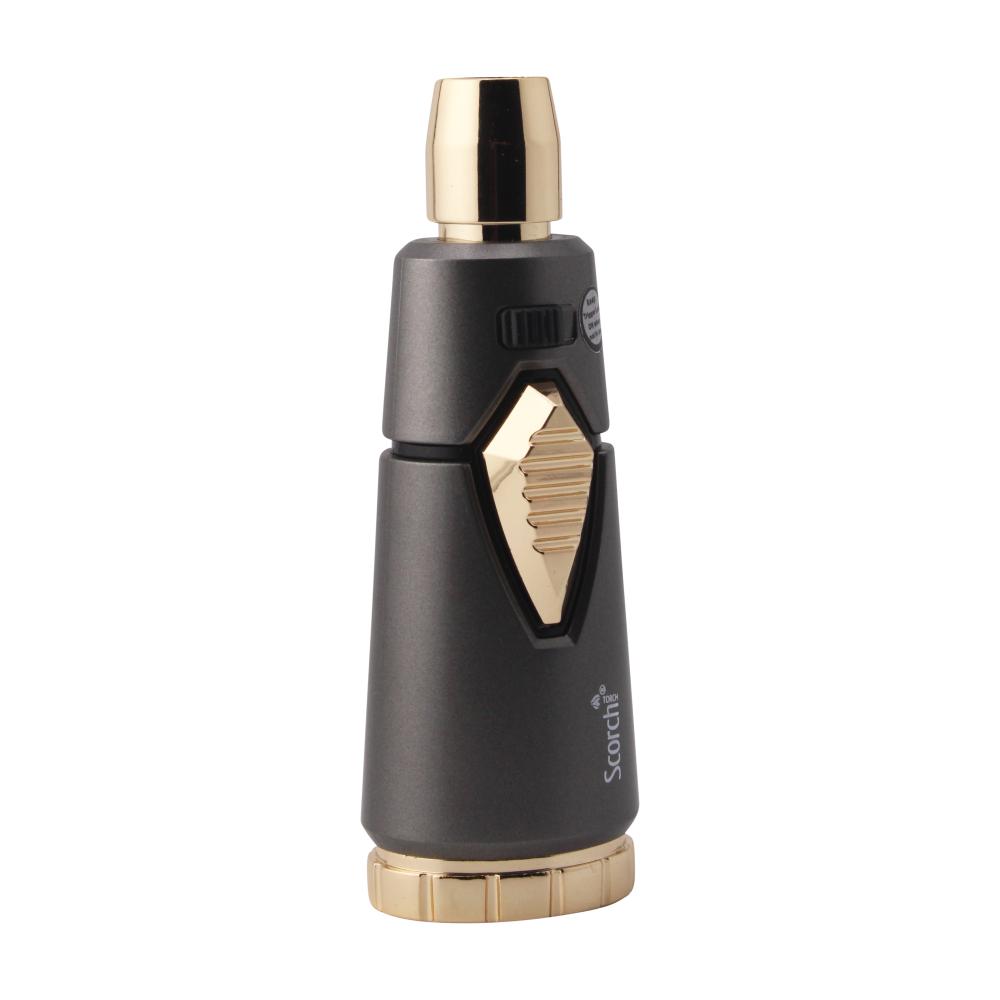 Scorch Woodline Design Torch Lighter Single Flame-Black