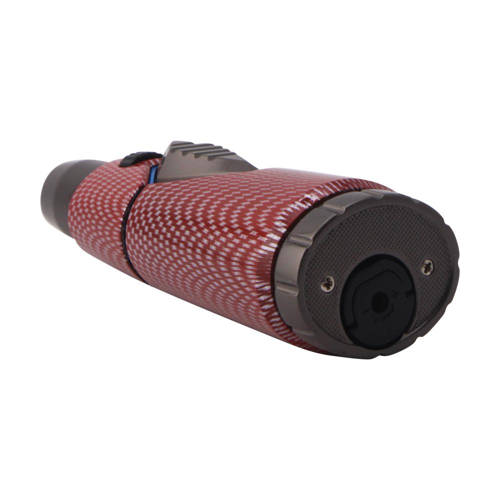 Scorch Woodline Design Torch Lighter Single Flame-Red