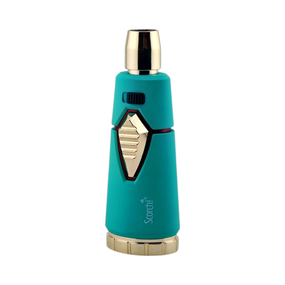 Scorch Woodline Design Torch Lighter Single Flame-Tiffany Blue
