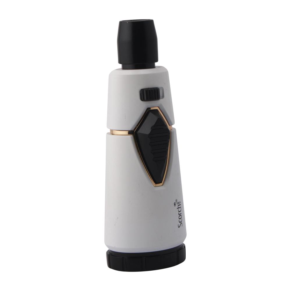 Scorch Woodline Design Torch Lighter Single Flame-White