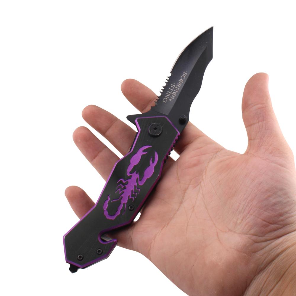 Scorpion Sting N15 Folding Metal Pocket Knife-Black