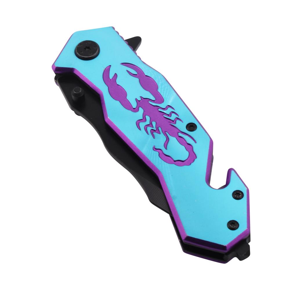 Scorpion Sting N15 Folding Metal Pocket Knife-Blue