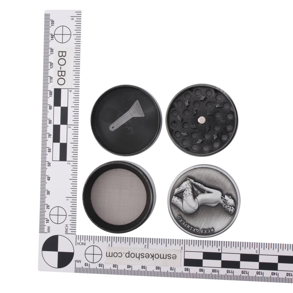 Sculpted Muse Metal Grinder-4 Piece-Silver