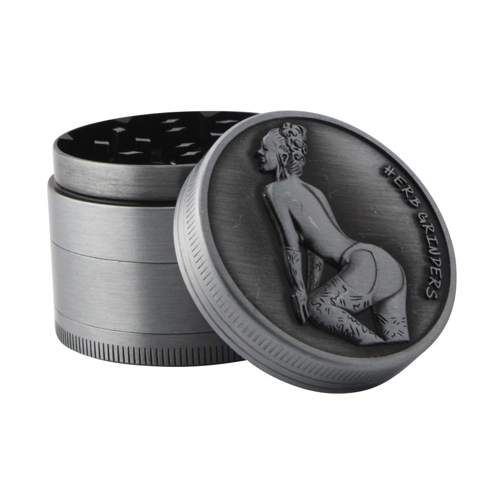 Sculpted Muse Metal Grinder-4 Piece-Silver