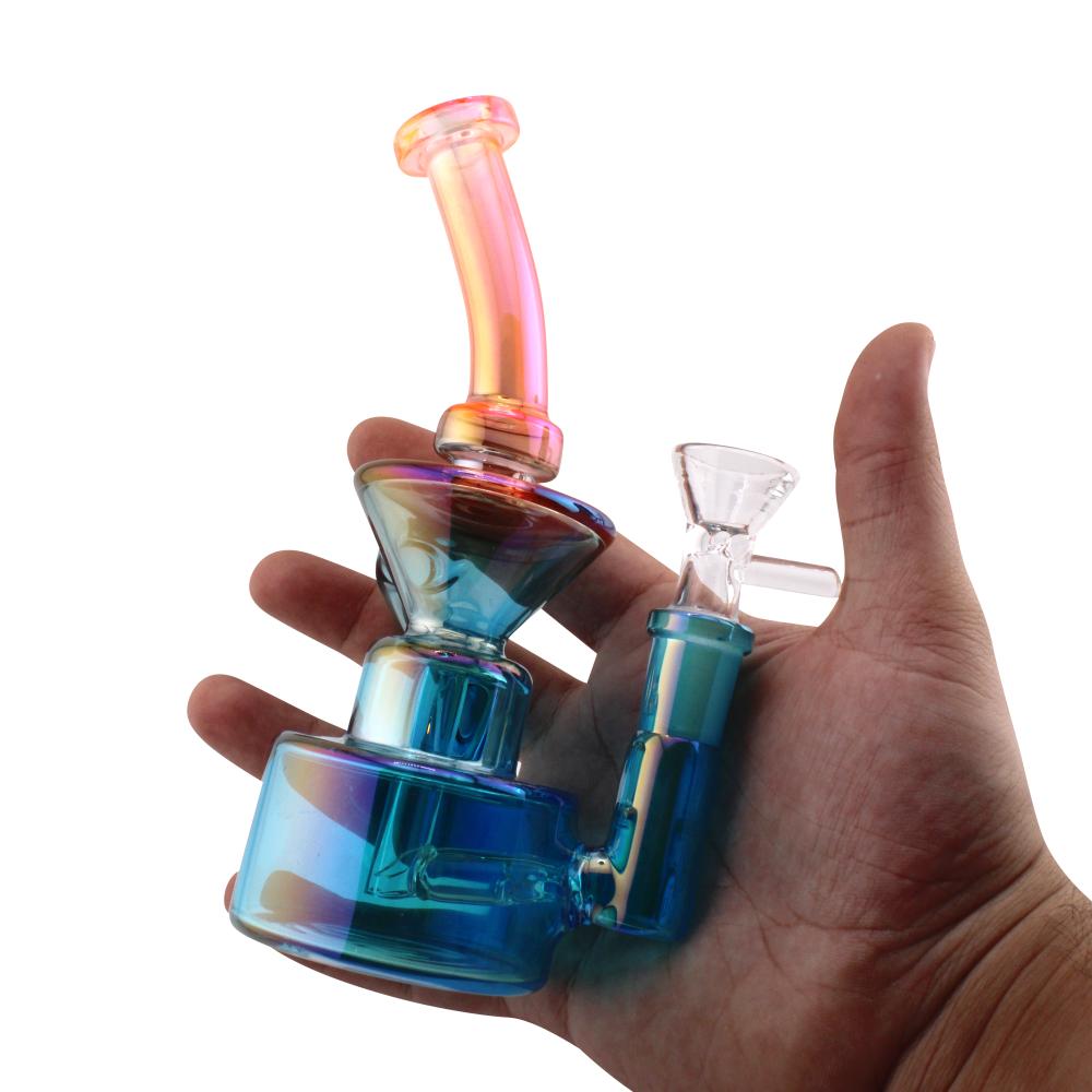 Seafoam Splash Glass Water Pipe-Blue