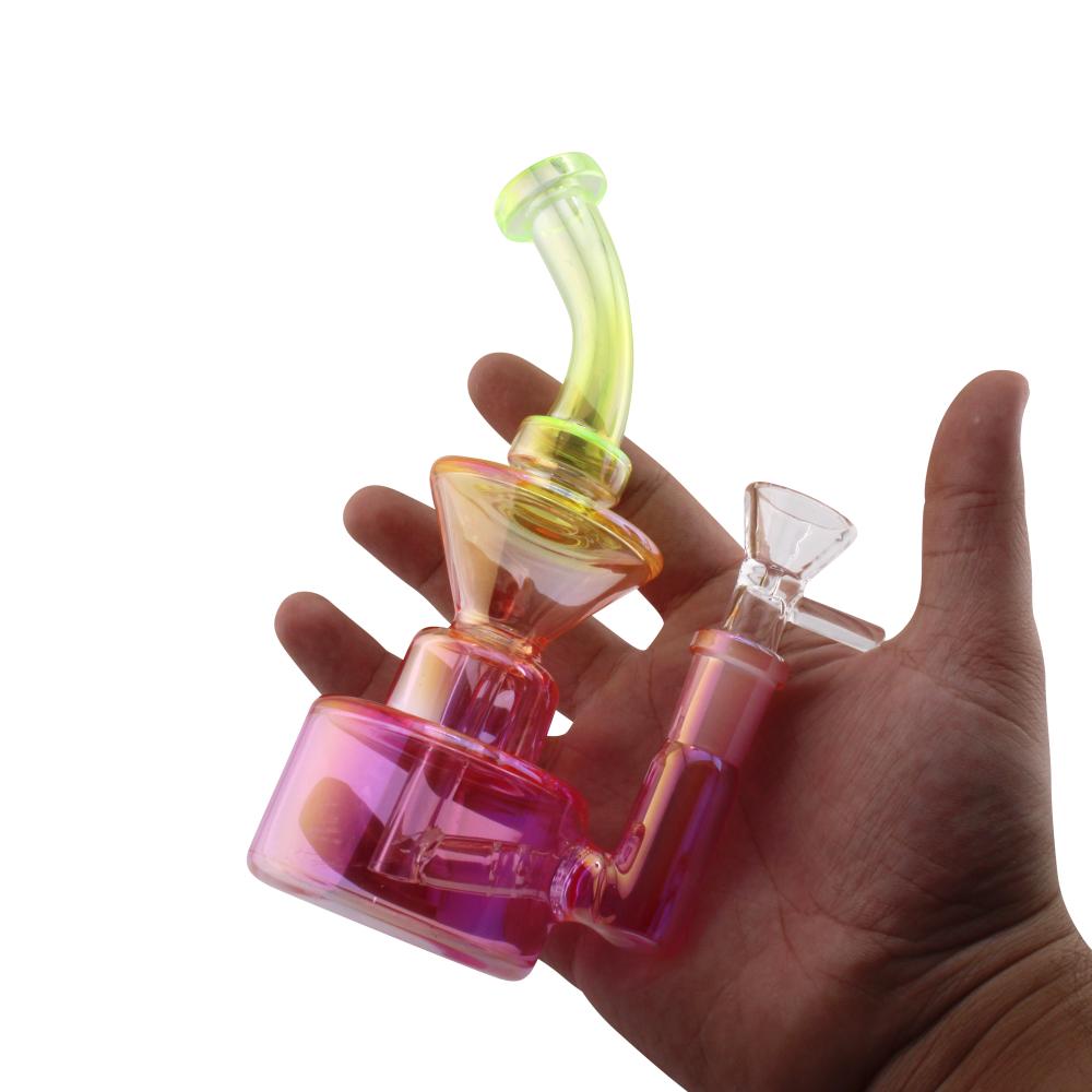 Seafoam Splash Glass Water Pipe-Pink