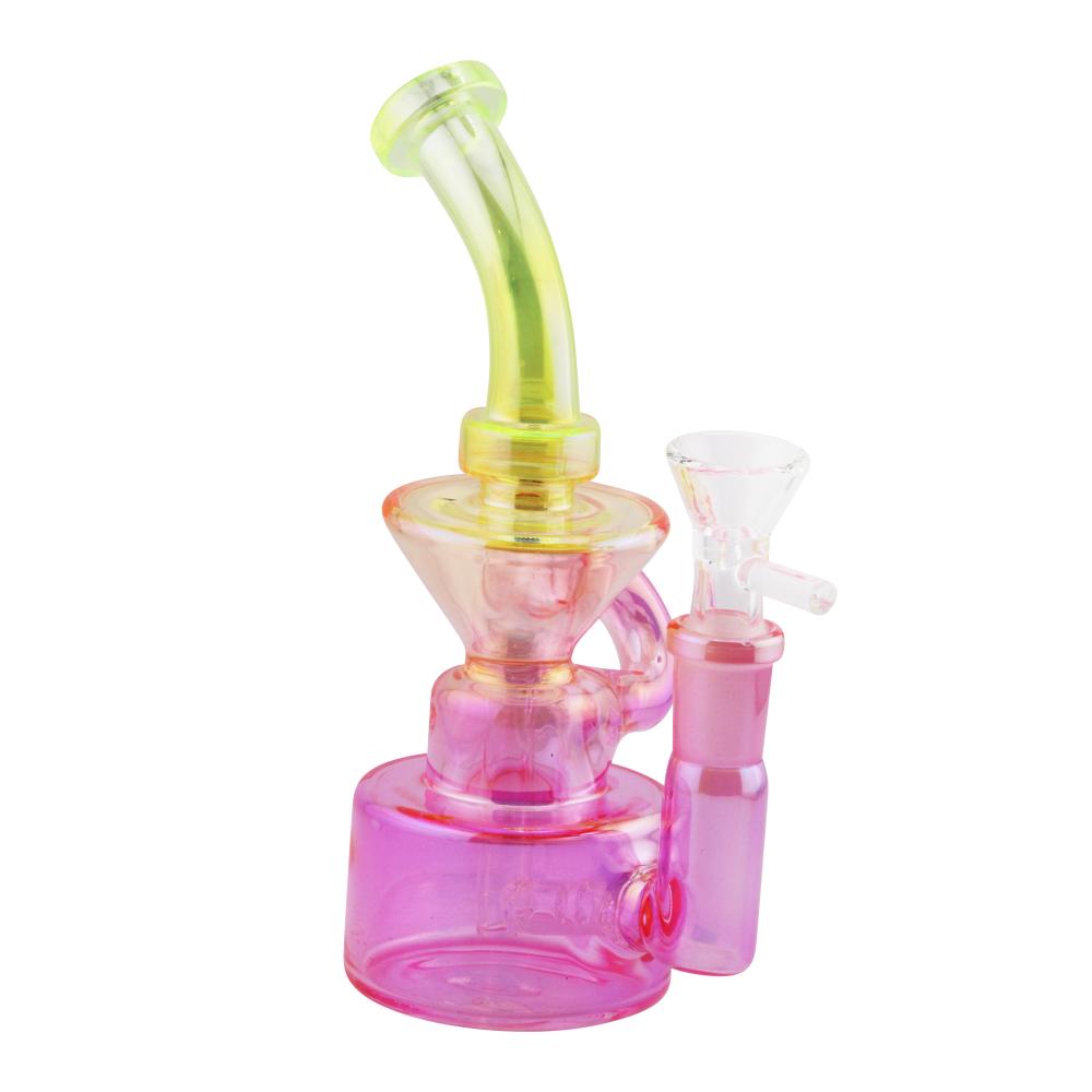 Seafoam Splash Glass Water Pipe-Pink
