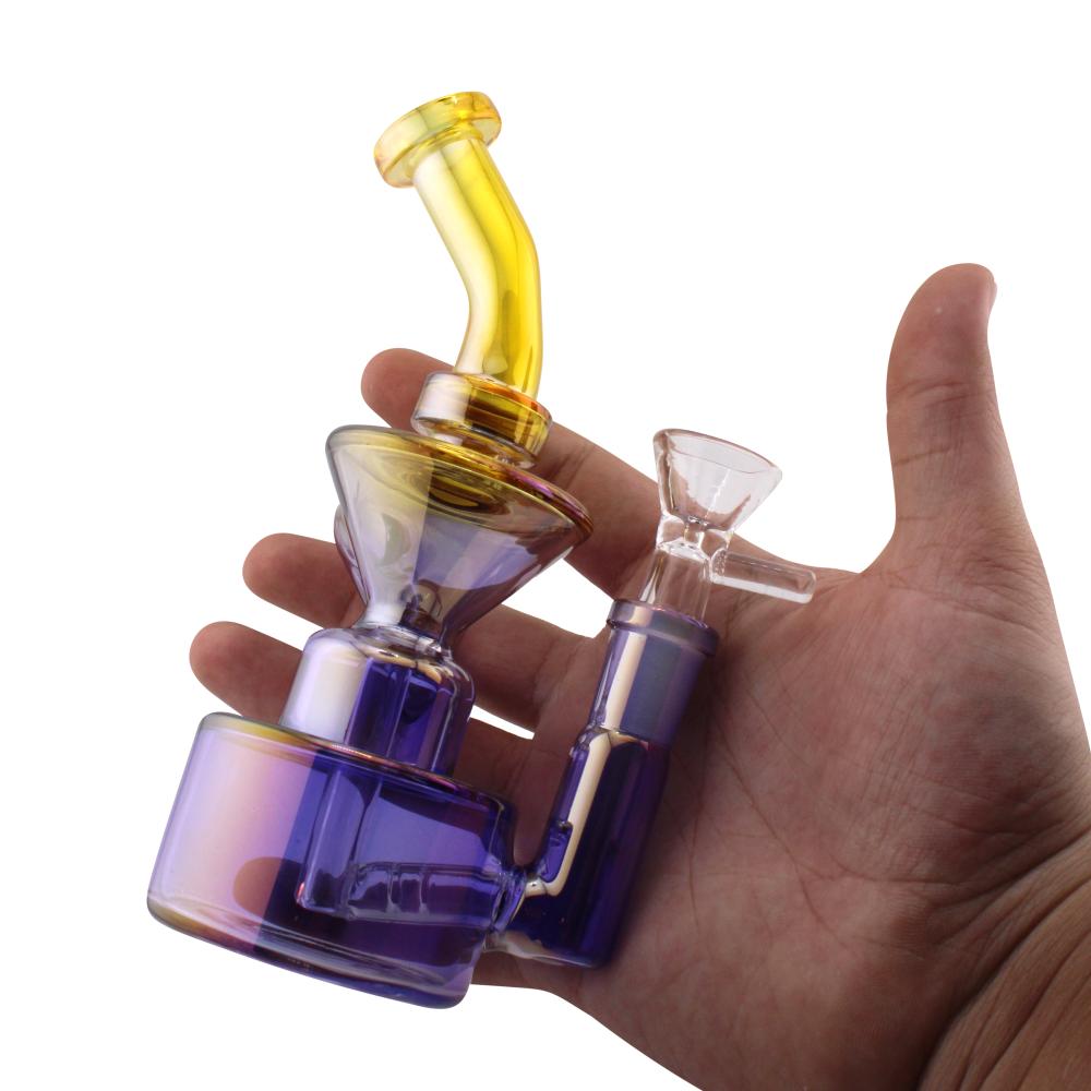 Seafoam Splash Glass Water Pipe-Purple