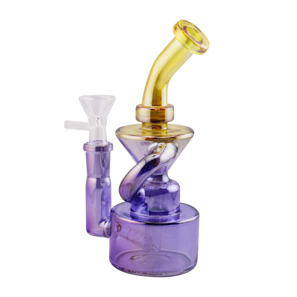 Seafoam Splash Glass Water Pipe-Purple