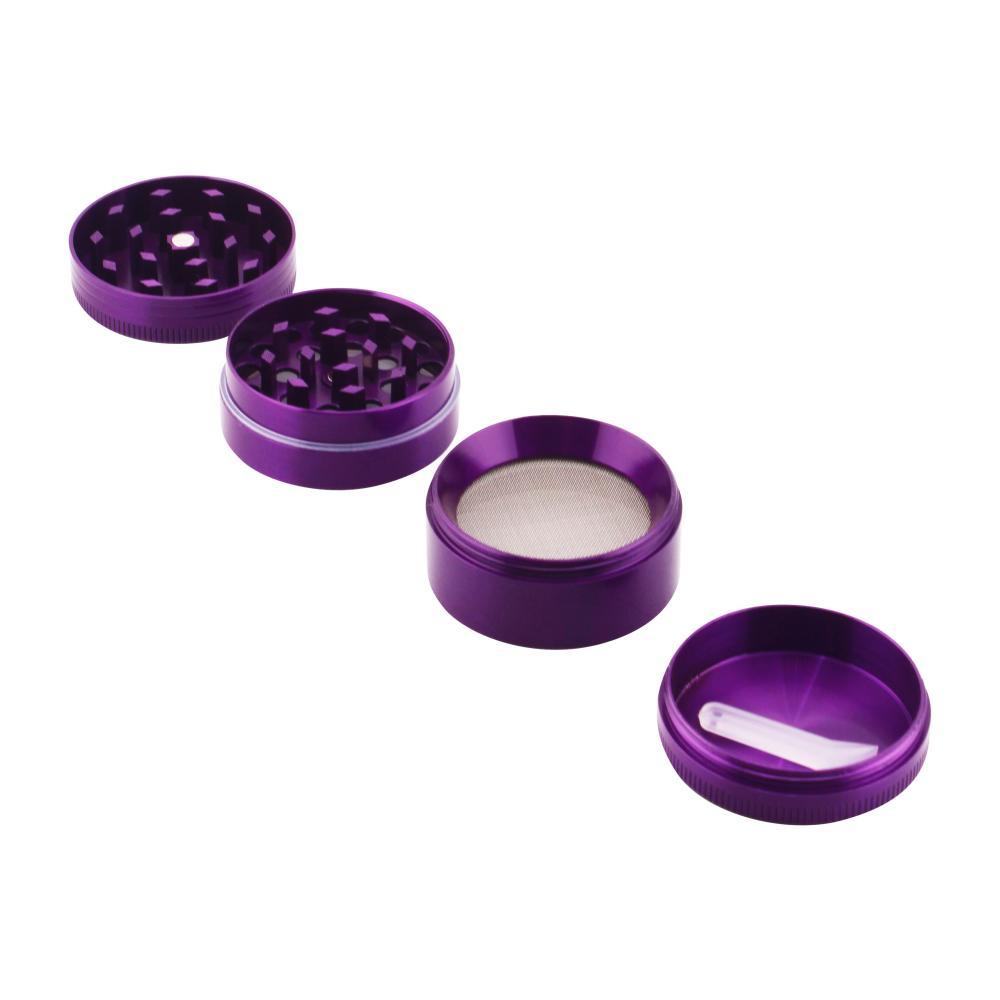 Sharp Stone Small Metal Grinder-4 Piece-Purple