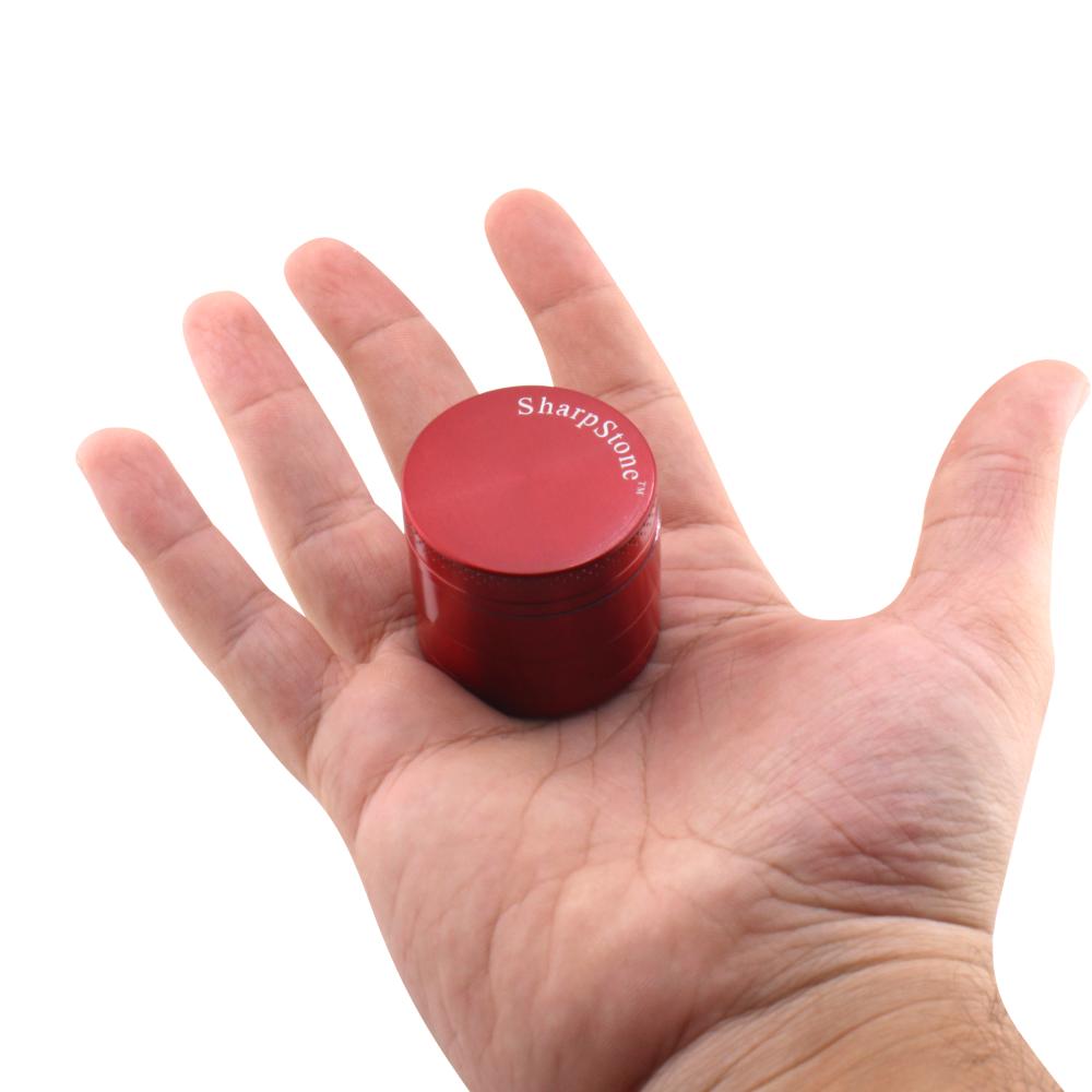 Sharp Stone Small Metal Grinder-4 Piece-Red