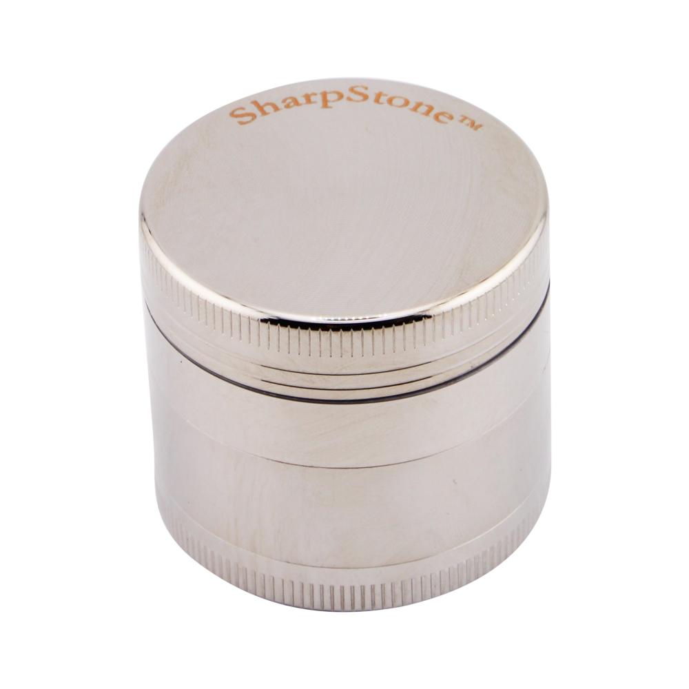 Sharp Stone Small Metal Grinder-4 Piece-Silver