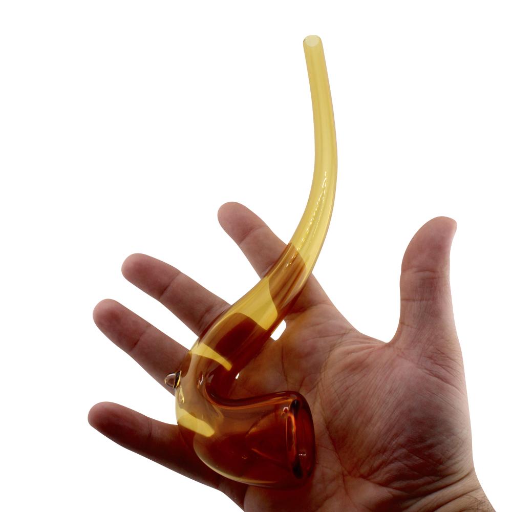 Sherlock Glass Hand Pipe-Brown