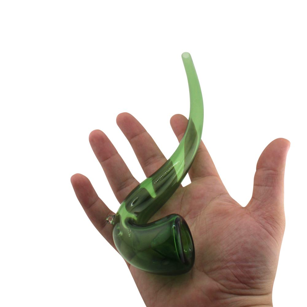 Sherlock Glass Hand Pipe-Green