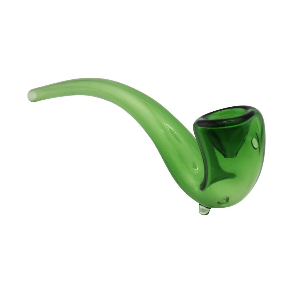 Sherlock Glass Hand Pipe-Green