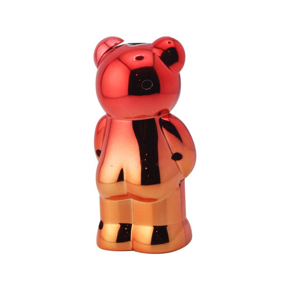 Shiny Bear Single Flame Torch Lighter-Red and Orange