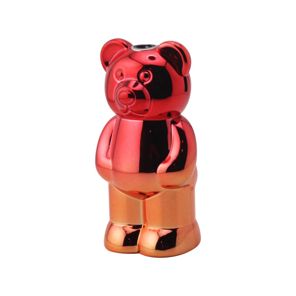 Shiny Bear Single Flame Torch Lighter-Red and Orange