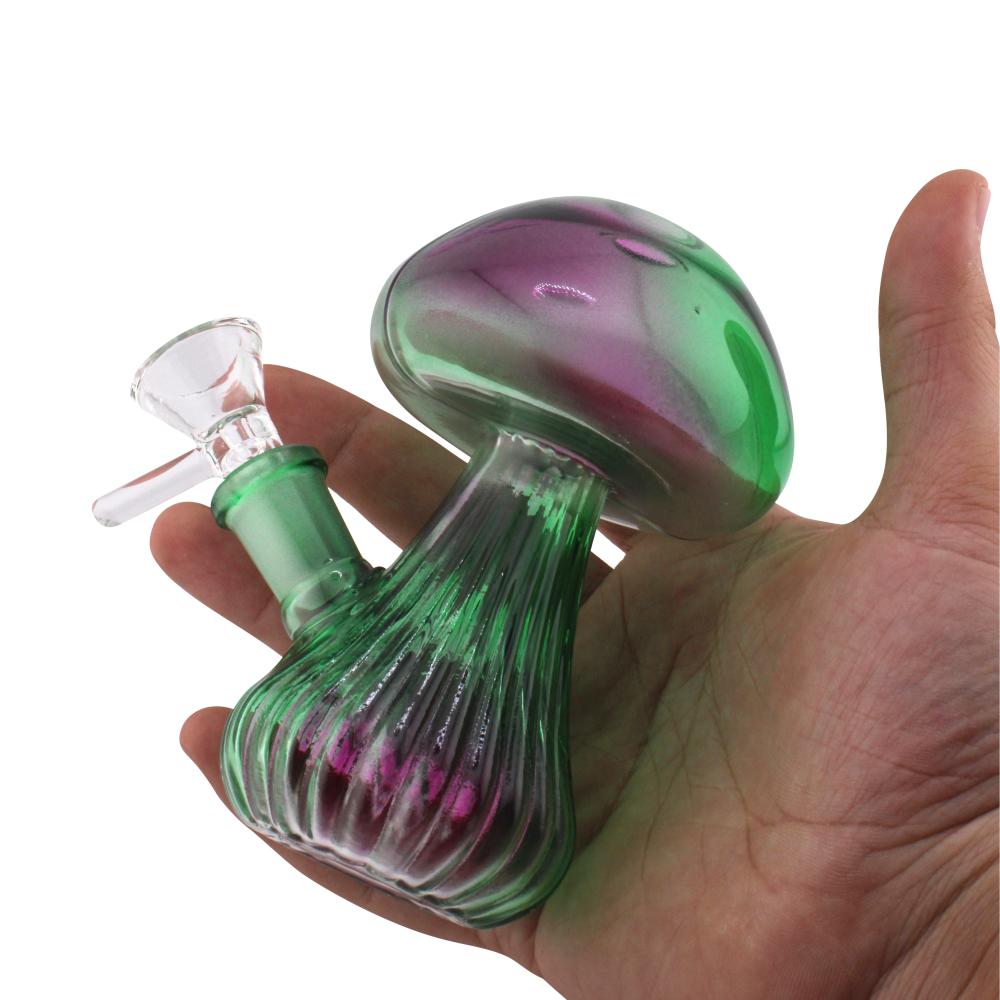 Shroom Bloom Glass Water Pipe-Green