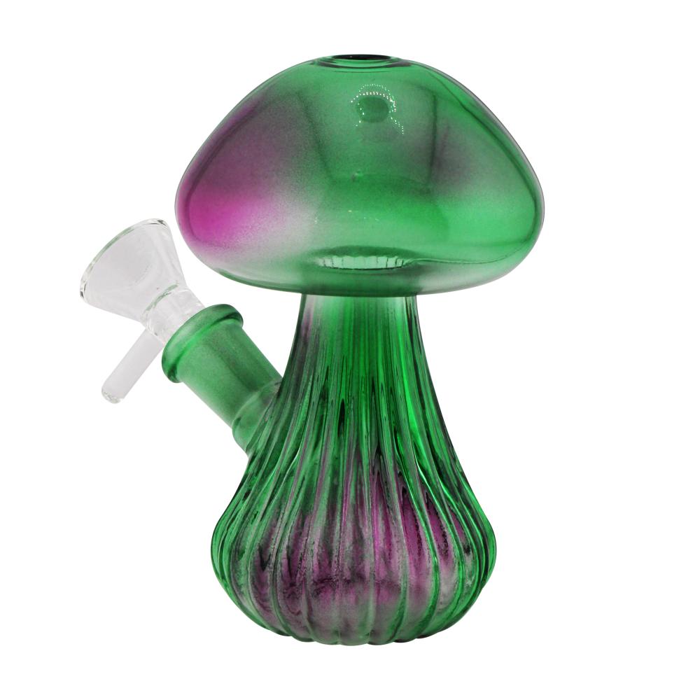 Shroom Bloom Glass Water Pipe-Green