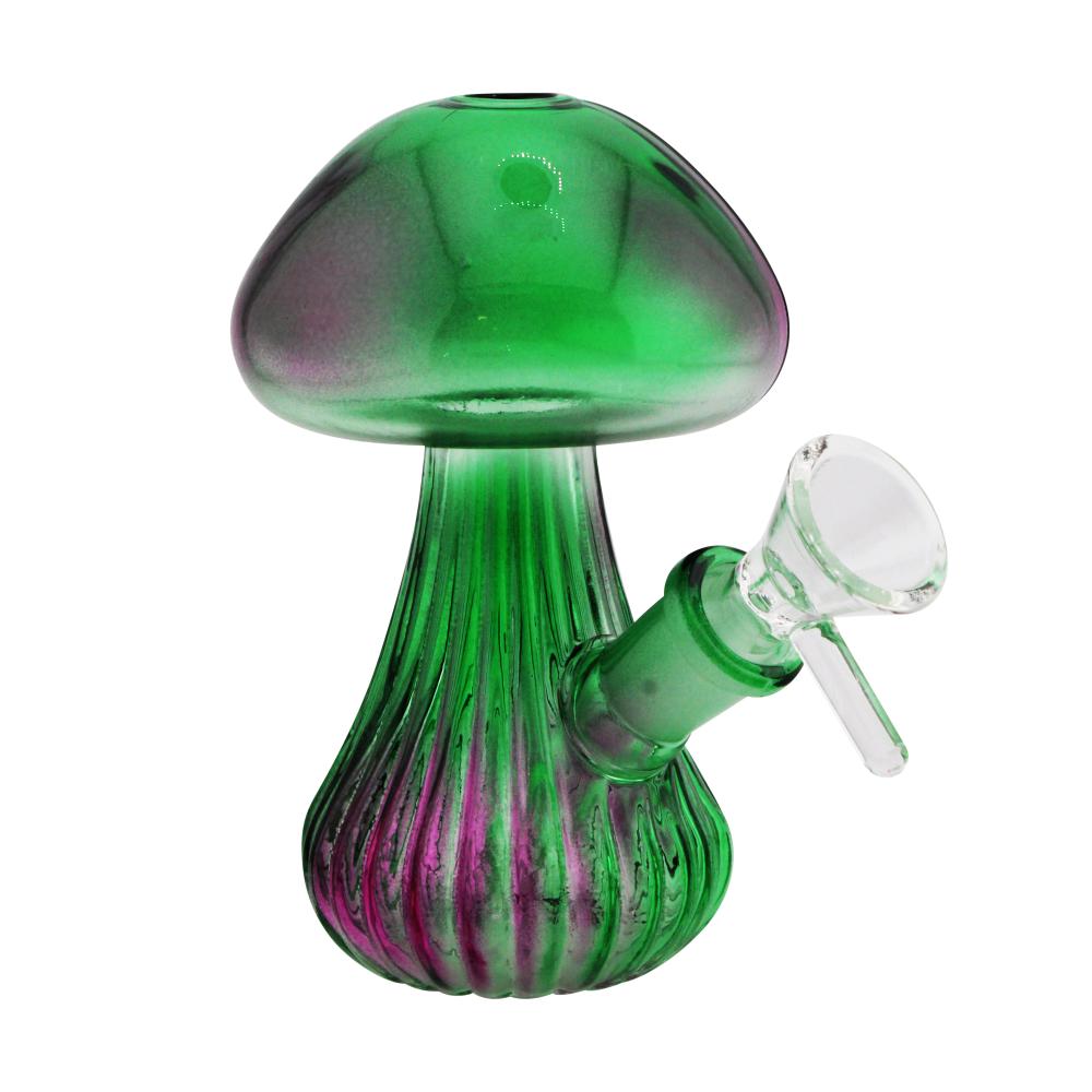 Shroom Bloom Glass Water Pipe-Green