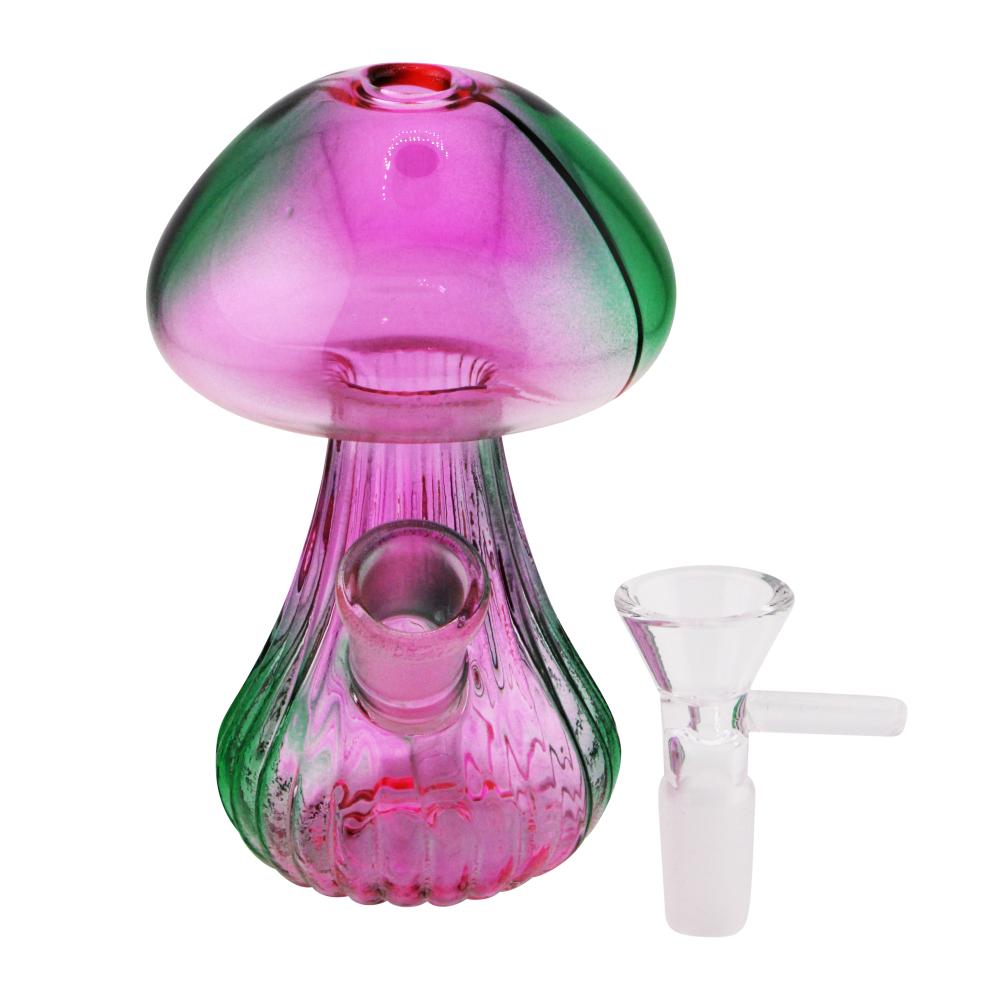 Shroom Bloom Glass Water Pipe-Pink