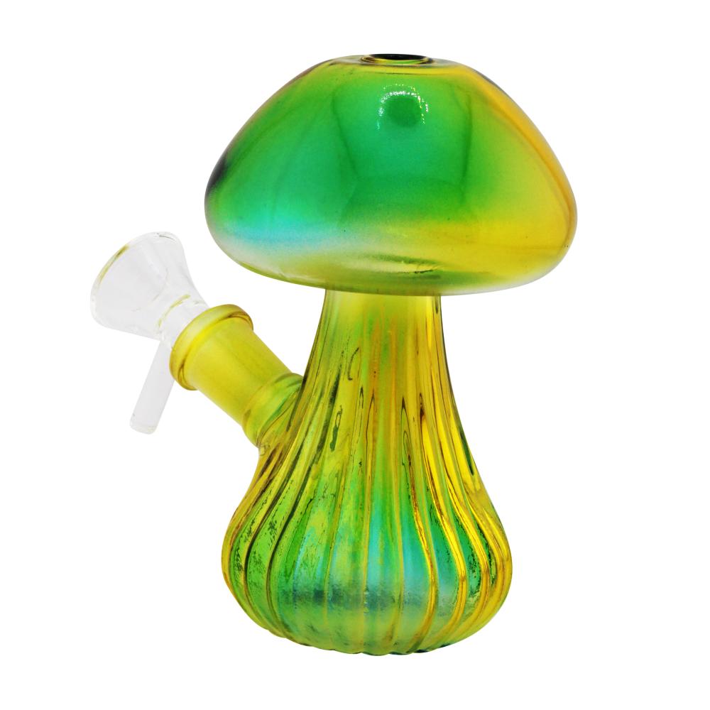 Shroom Bloom Glass Water Pipe-Yellow