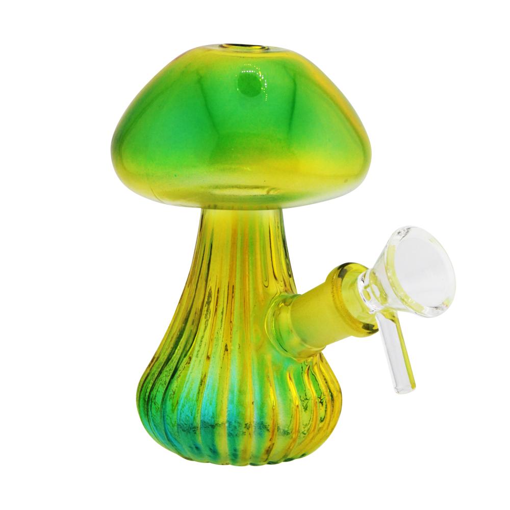 Shroom Bloom Glass Water Pipe-Yellow