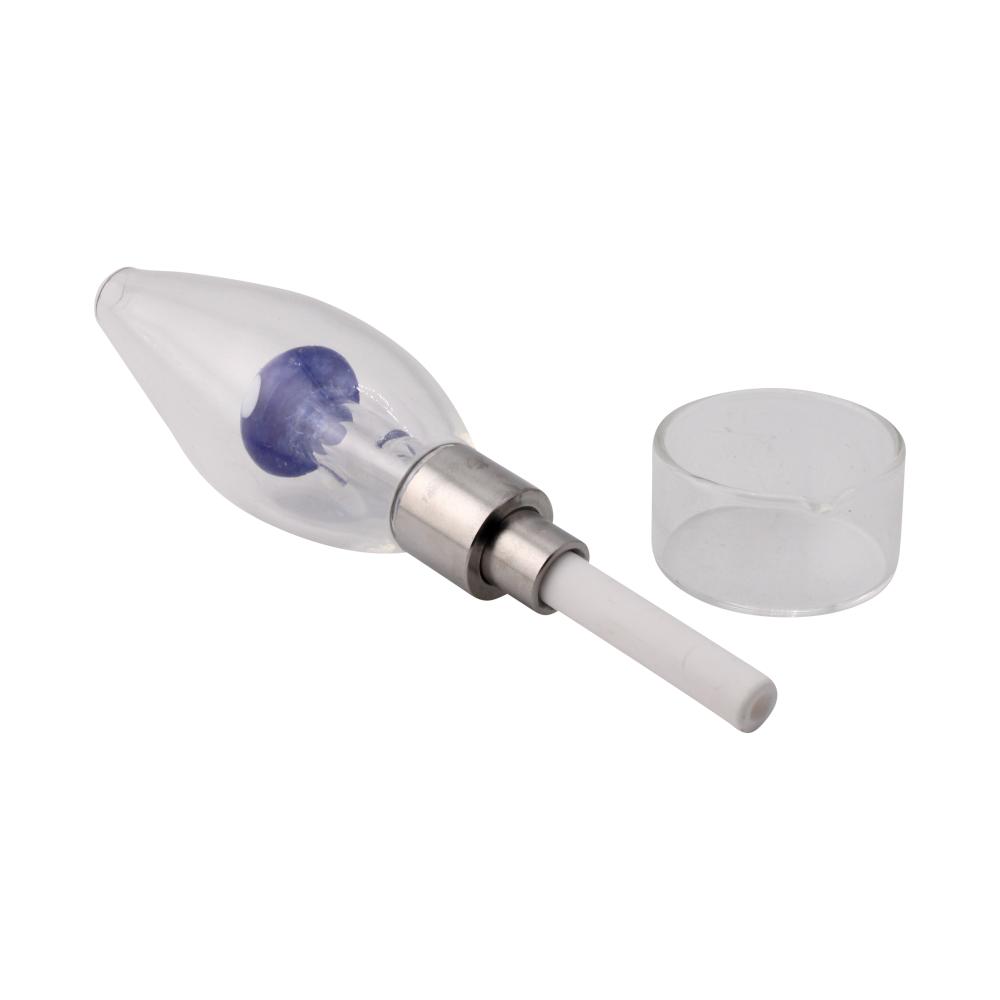 Shroom Small Glass Nectar Collector-Blue