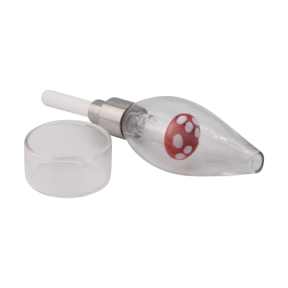 Shroom Small Glass Nectar Collector-Red