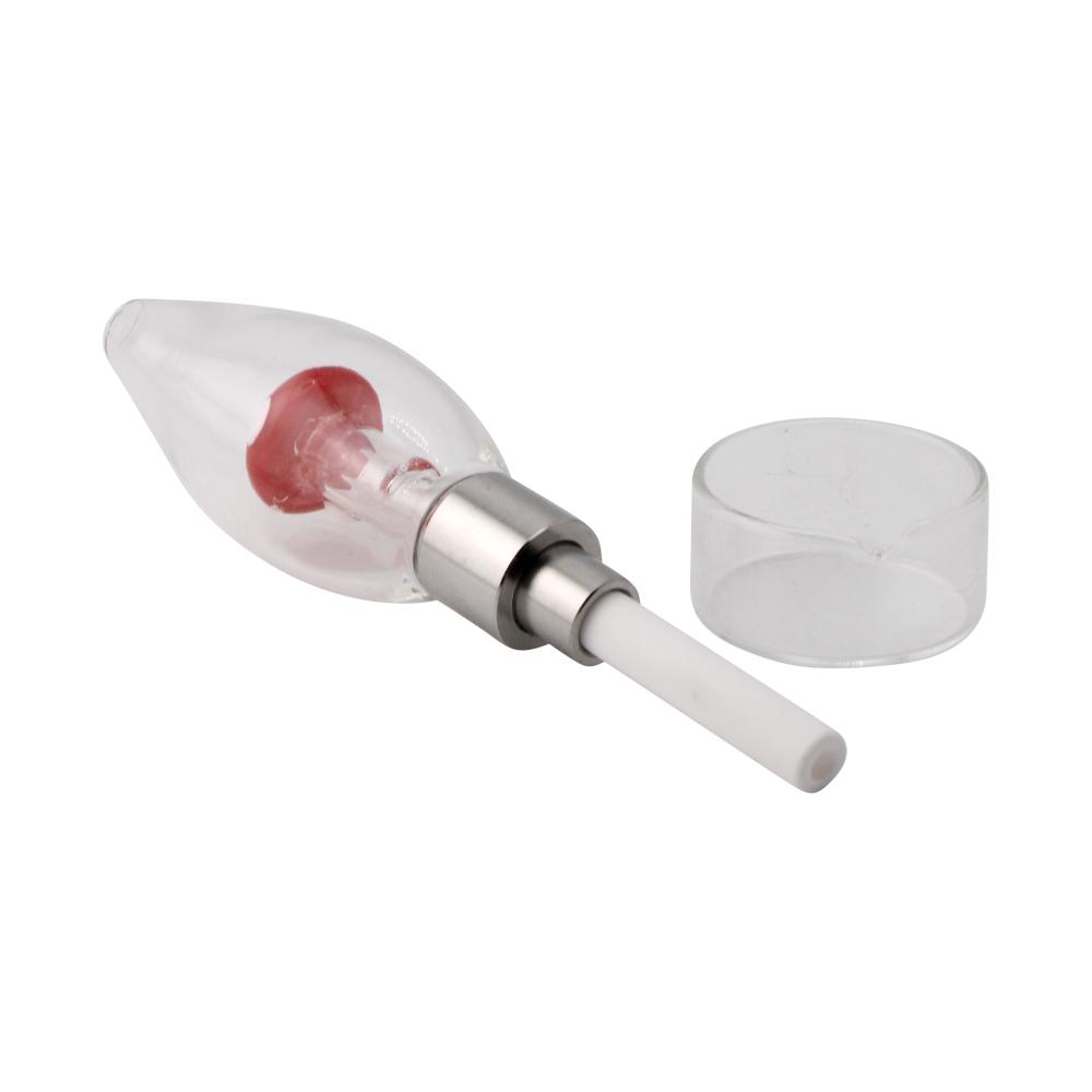 Shroom Small Glass Nectar Collector-Red