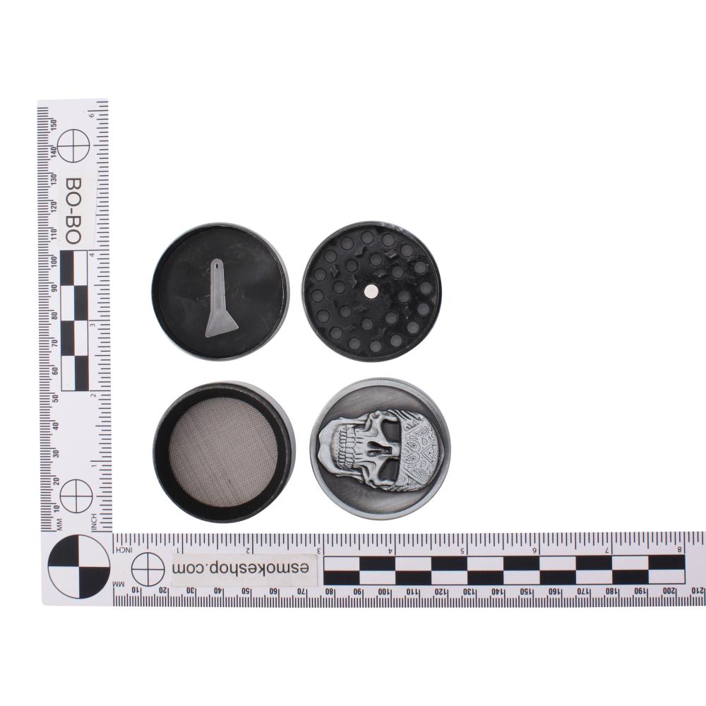 Skull Crown Metal Grinder-4 Piece-Silver