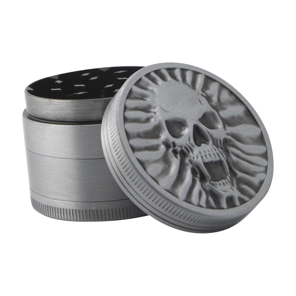 Skull Forge Metal Grinder-4 Piece-Silver