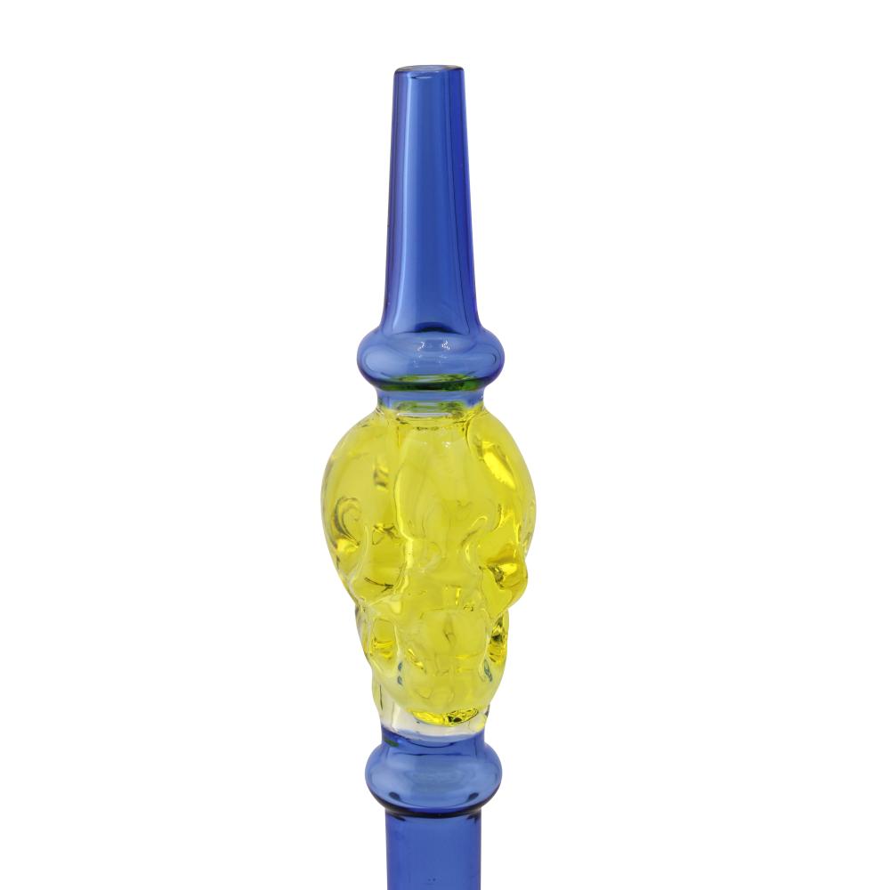 Skull Freeze Glass Nectar Collector-Blue and Green
