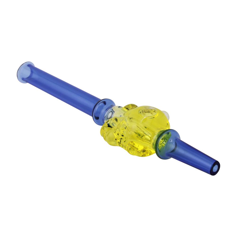 Skull Freeze Glass Nectar Collector-Blue and Green