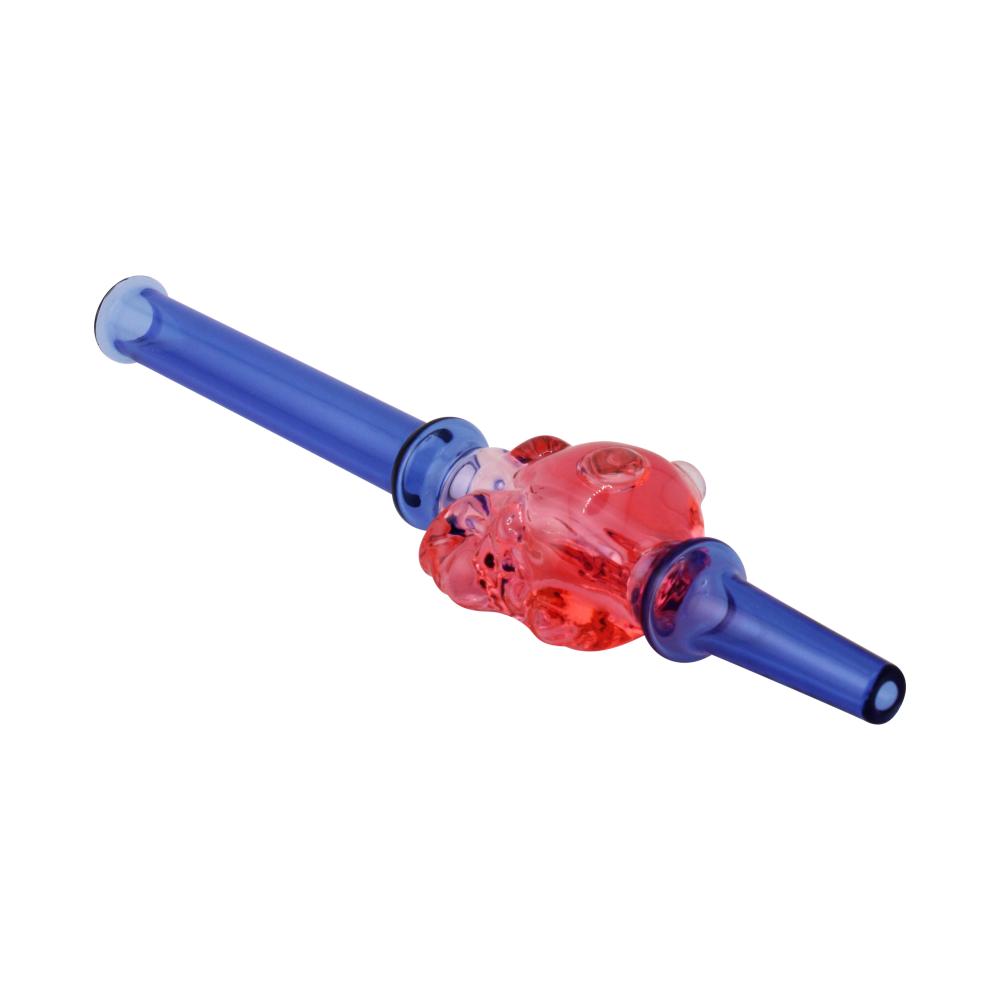 Skull Freeze Glass Nectar Collector-Blue and Red