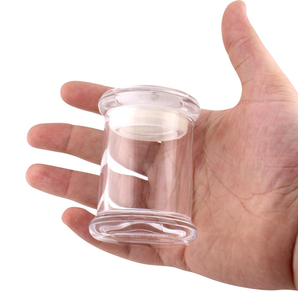 Skull Print Design Glass Smell Proof Jar-Clear