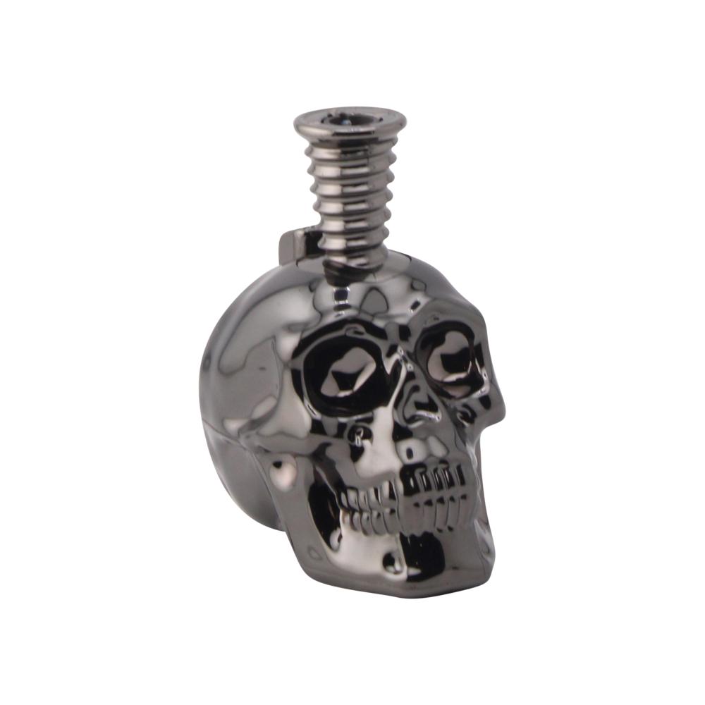 Skull Shiny Torch Lighter-Black